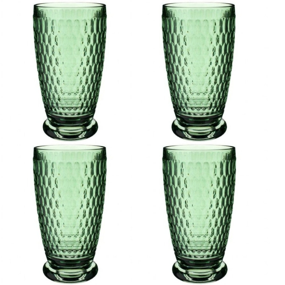 Villeroy and Boch Boston Coloured Highball/Beer Tumbler Green Set of 4