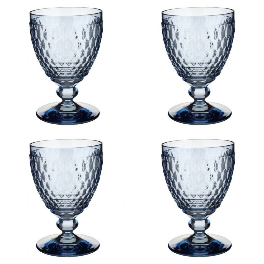 Villeroy and Boch Boston Coloured Water Goblet Blue Set of 4