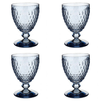 Villeroy and Boch Boston Coloured Water Goblet Blue Set of 4