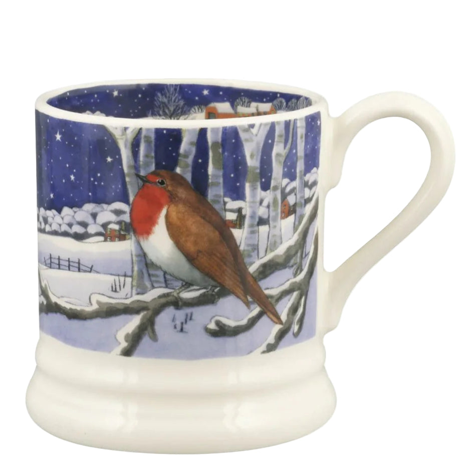 Emma Bridgewater Midnight Robin 1/2 Pint Mug
