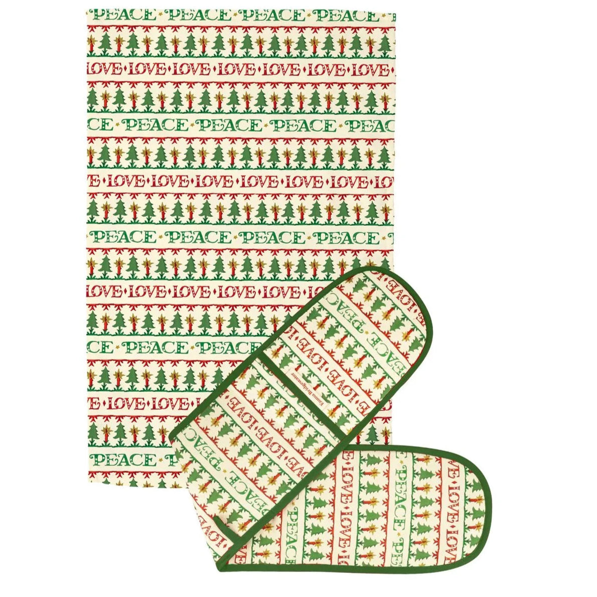 Emma Bridgewater Christmas Joy Double Oven Glove & Tea Towel Set