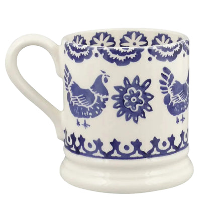 Emma Bridgewater Blue Hen & Border Mum 1/2 Pint Mug