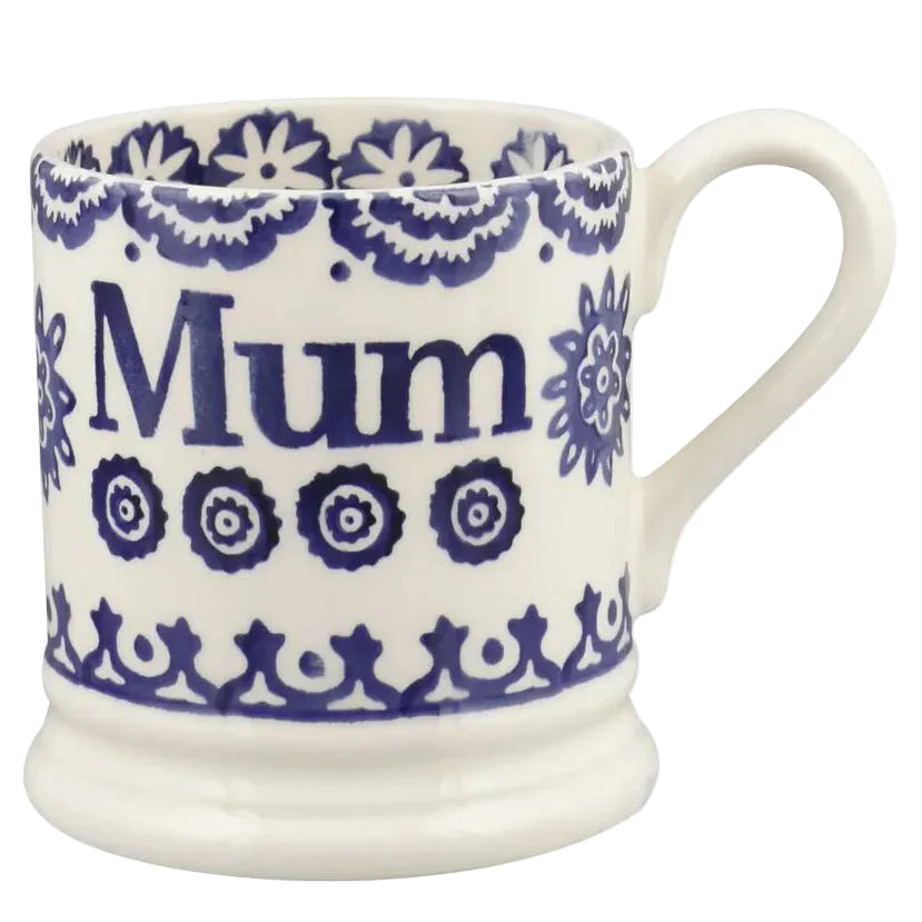 Emma Bridgewater Blue Hen & Border Mum 1/2 Pint Mug