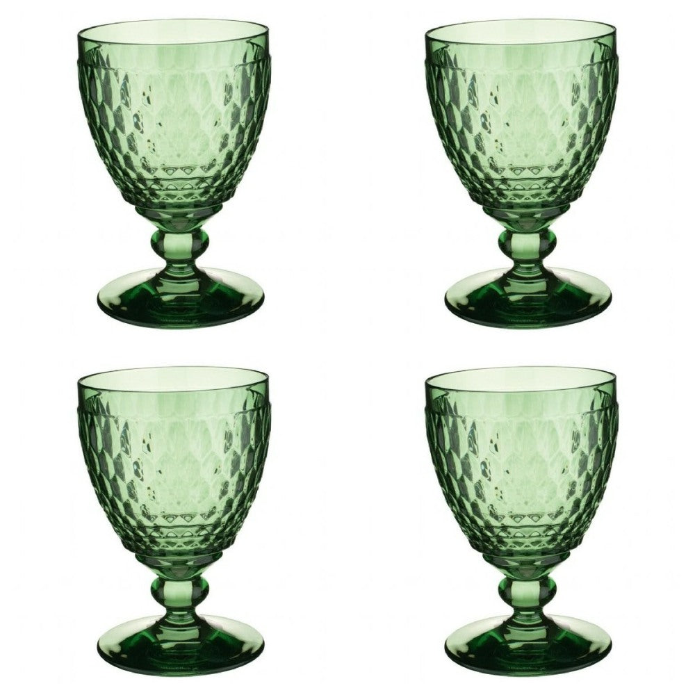 Villeroy and Boch Boston Coloured Water Goblet Green Set of 4