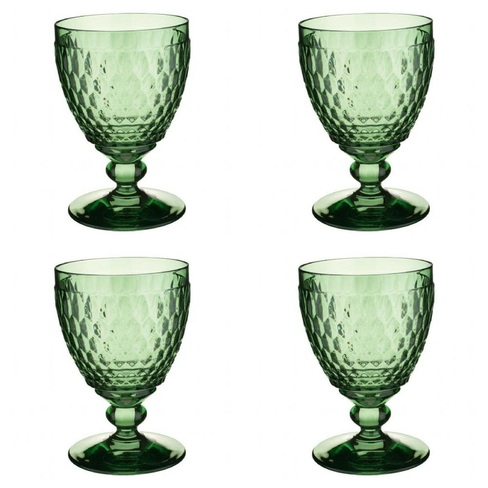 Villeroy and Boch Boston Coloured Water Goblet Green Set of 4