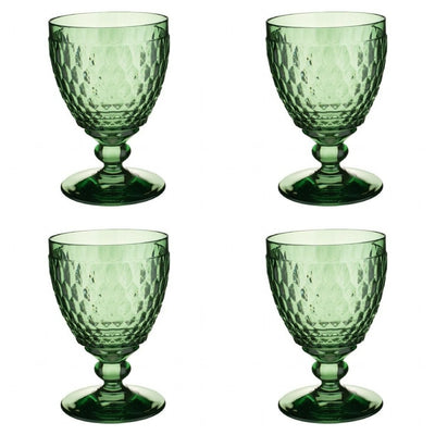 Villeroy and Boch Boston Coloured Water Goblet Green Set of 4