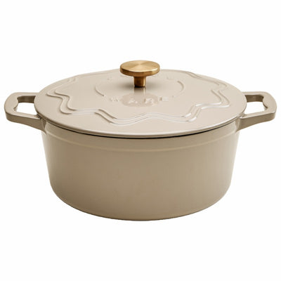 Judgeware Enamelled Cast Iron, 26cm Casserole, 4.5L, Mushroom JCA15M