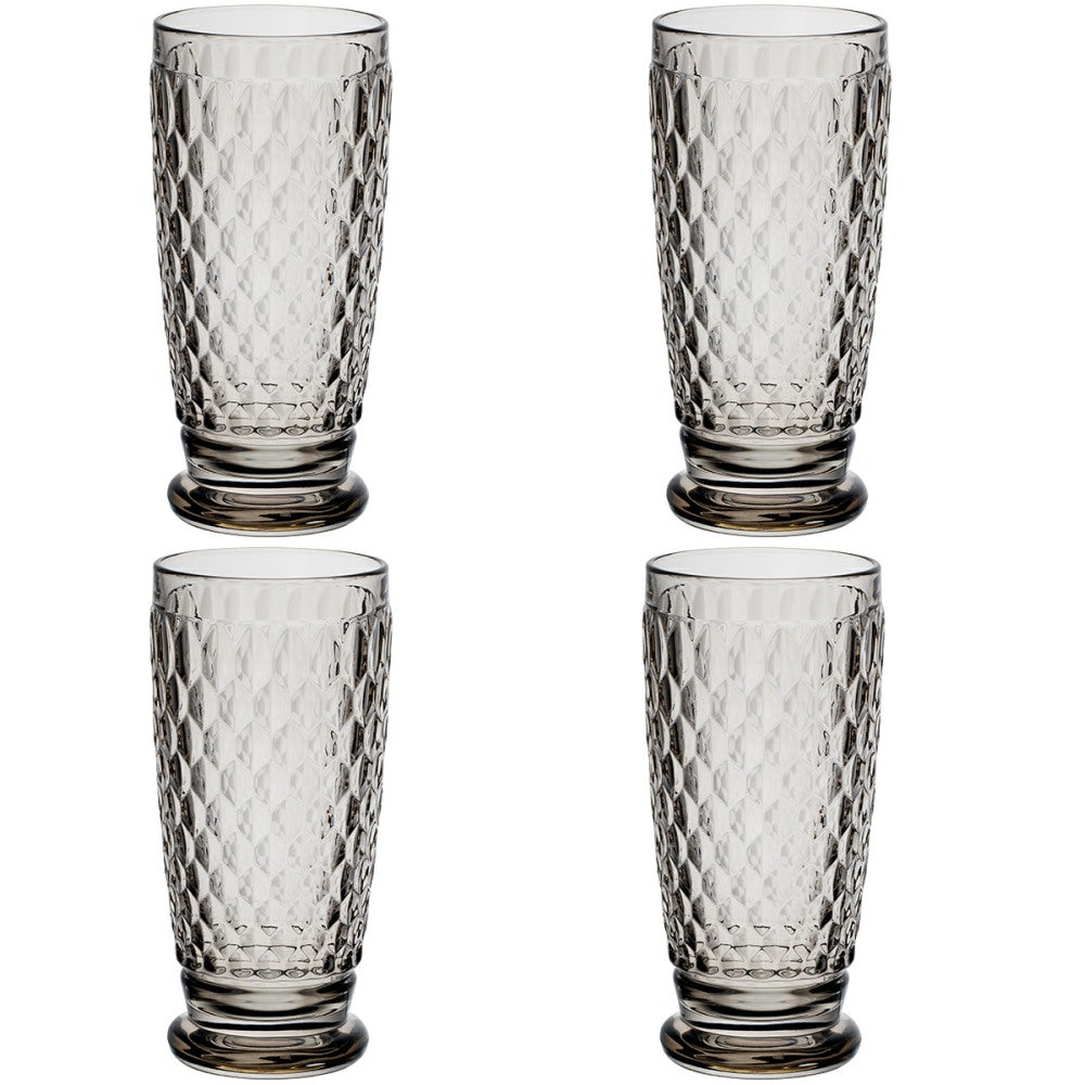 Villeroy and Boch Boston Coloured Highball/Beer Tumbler Smoke Set of 4