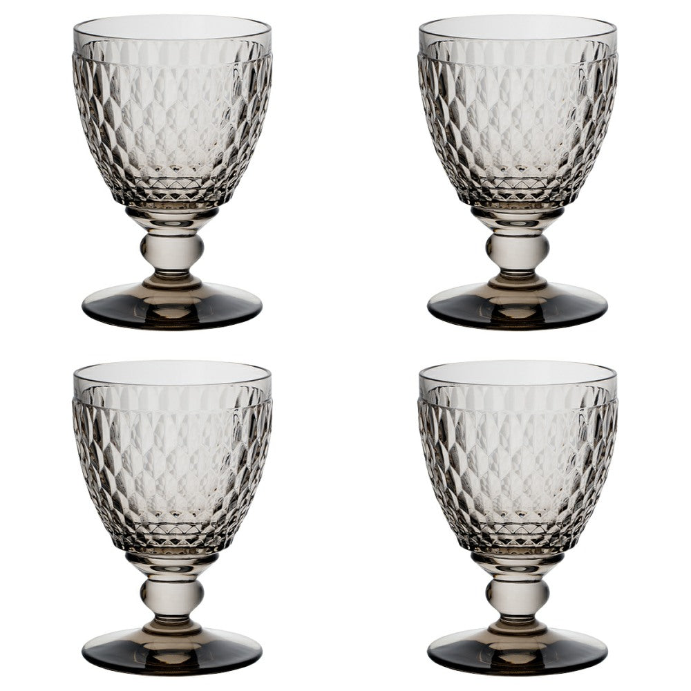 Villeroy and Boch Boston Coloured Water Goblet Smoke Set of 4