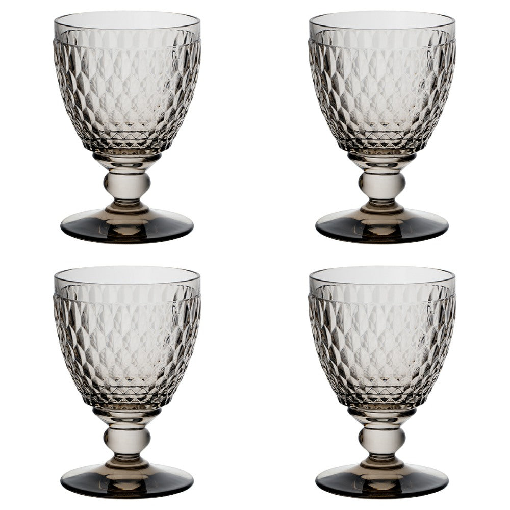 Villeroy and Boch Boston Coloured Water Goblet Smoke Set of 4