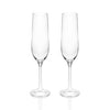 Tipperary Crystal Ripple Set of Two Crystal Champagne Flute Glasses