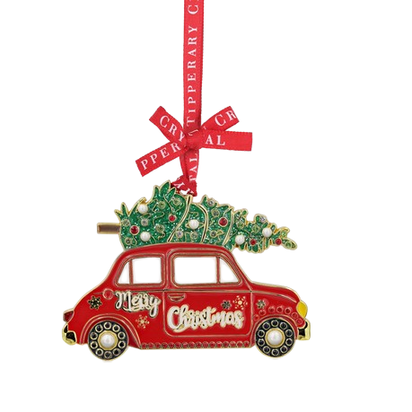 Tipperary Crystal Sparkle Car with Tree Decoration