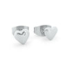 Tipperary Sterling Silver Heart Stud Earrings