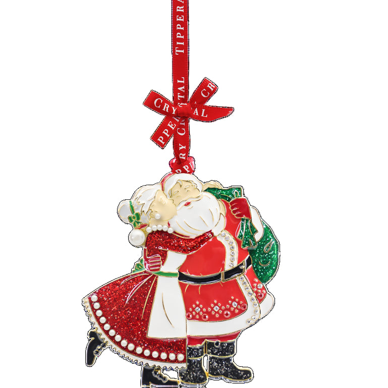 Tipperary Crystal Sparkle Mr & Mrs Claus Decoration