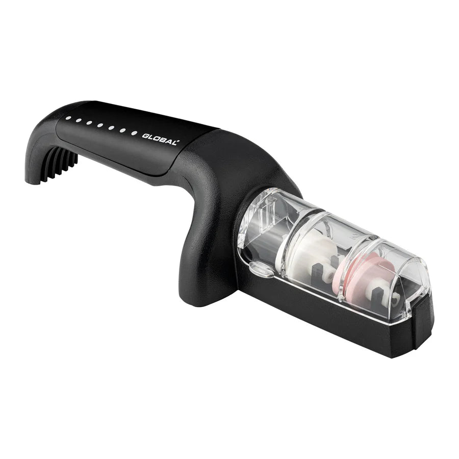 Global Global Black 3 Wheel Ceramic Water Sharpener: G-913/BW