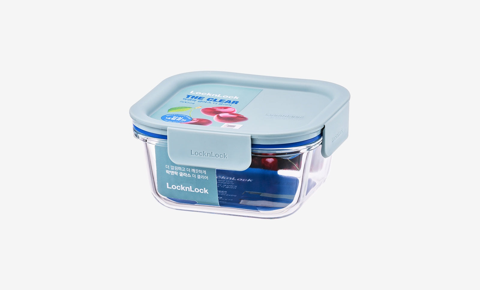 LocknLock Container -The Clear Glass 500ml Mint LNG214
