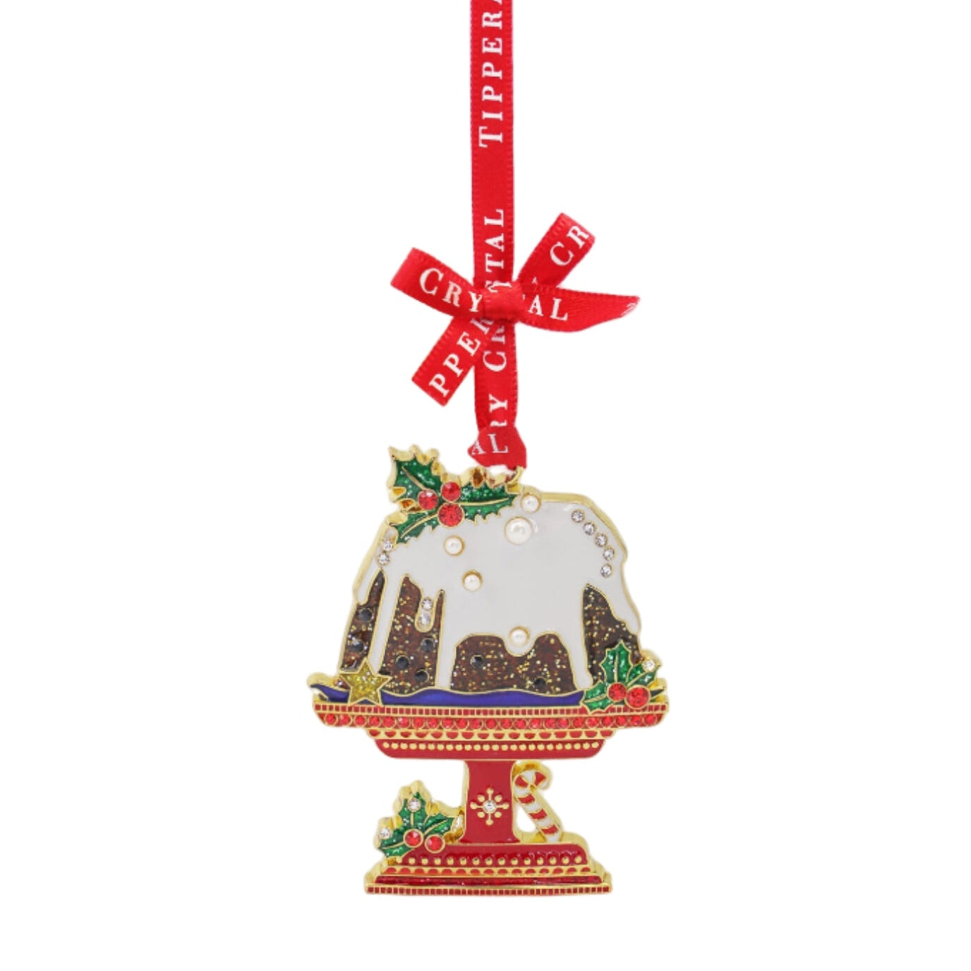 Tipperary Crystal Sparkle Christmas Pudding Decoration