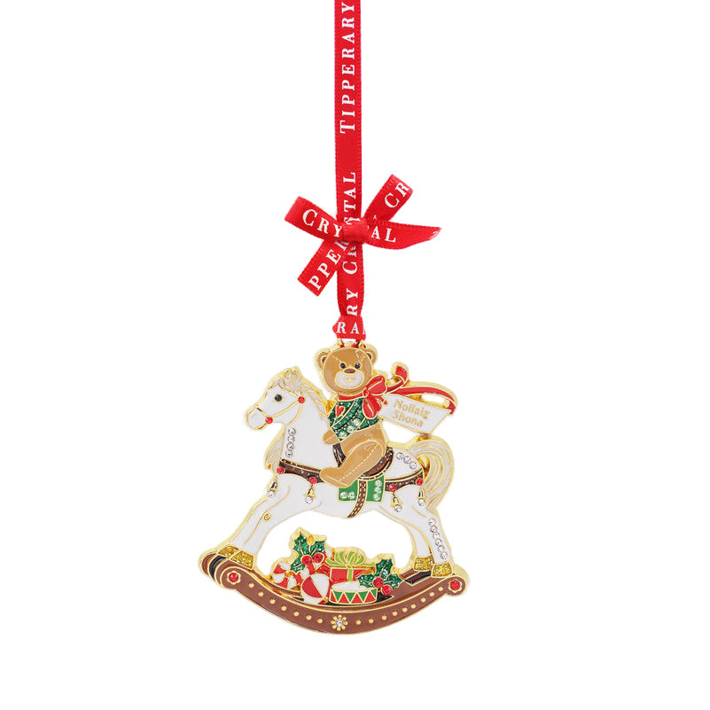 Tipperary Crystal Sparkle Rocking Horse Decoration