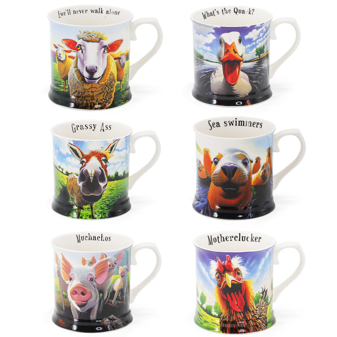 Tipperary Crystal Eoin O'Connor Beyond the Herd - Tankard Set of 6