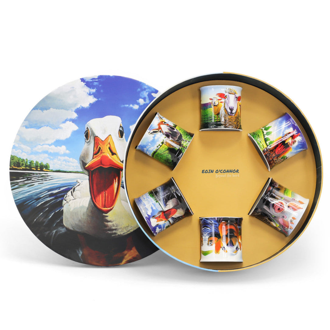 Tipperary Crystal Eoin O'Connor Beyond the Herd - Tankard Set of 6