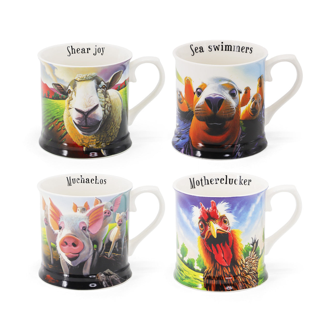 Tipperary Crystal Eoin O'Connor Beyond the Herd - Tankard Set 4