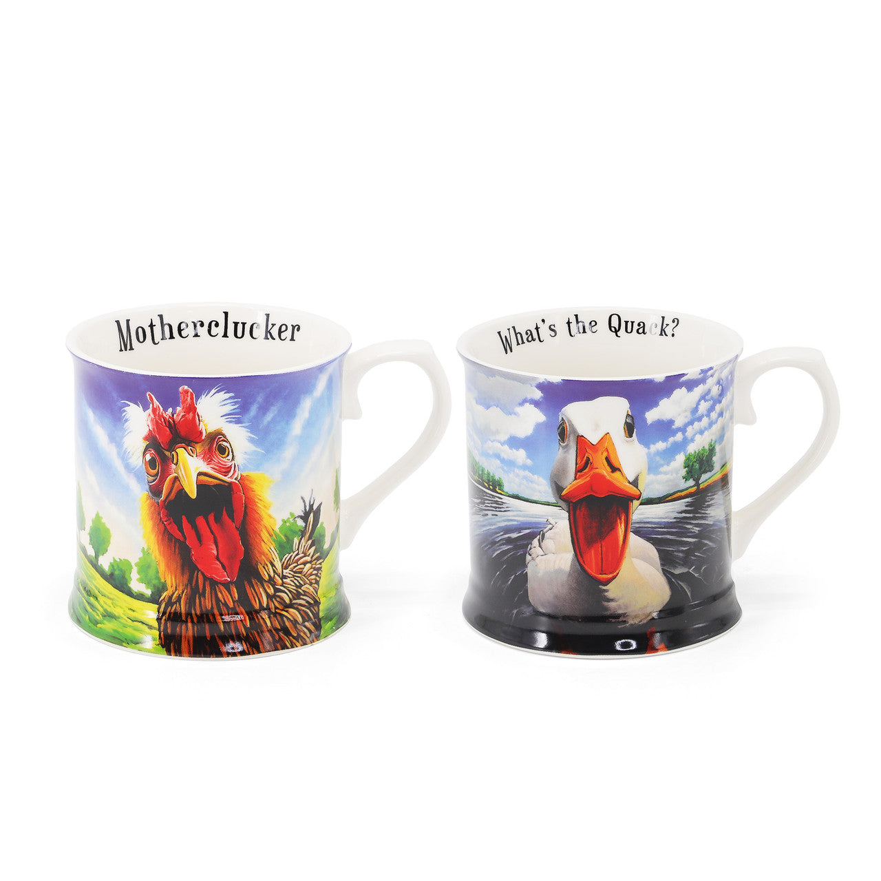 Tipperary Crystal Eoin O'Connor Beyond the Herd - Tankard Pair Duck & Hen
