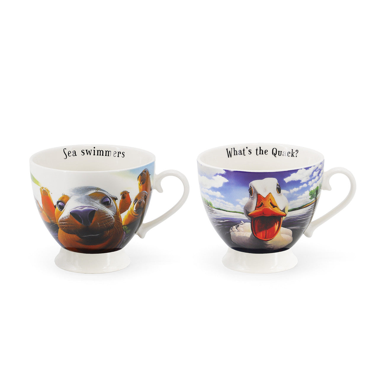Tipperary Crystal Eoin O'Connor Beyond the Herd - Cappuccino Cup Pair