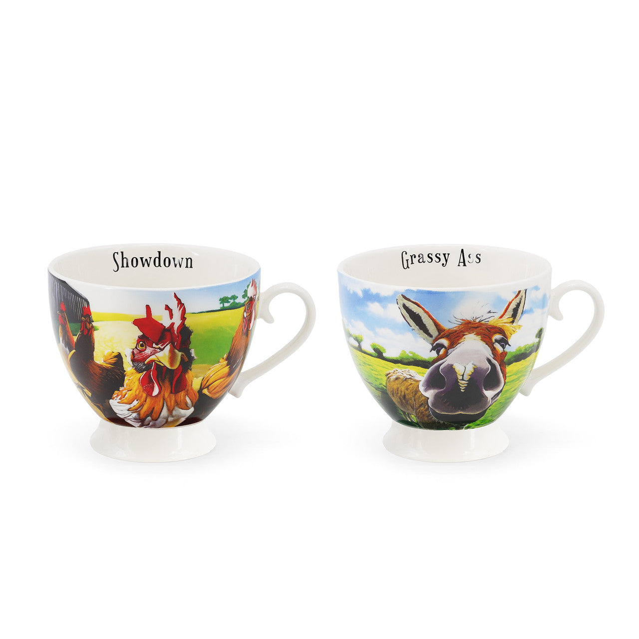 Tipperary Crystal Eoin O'Connor Beyond the Herd - Cappuccino Cup Pair