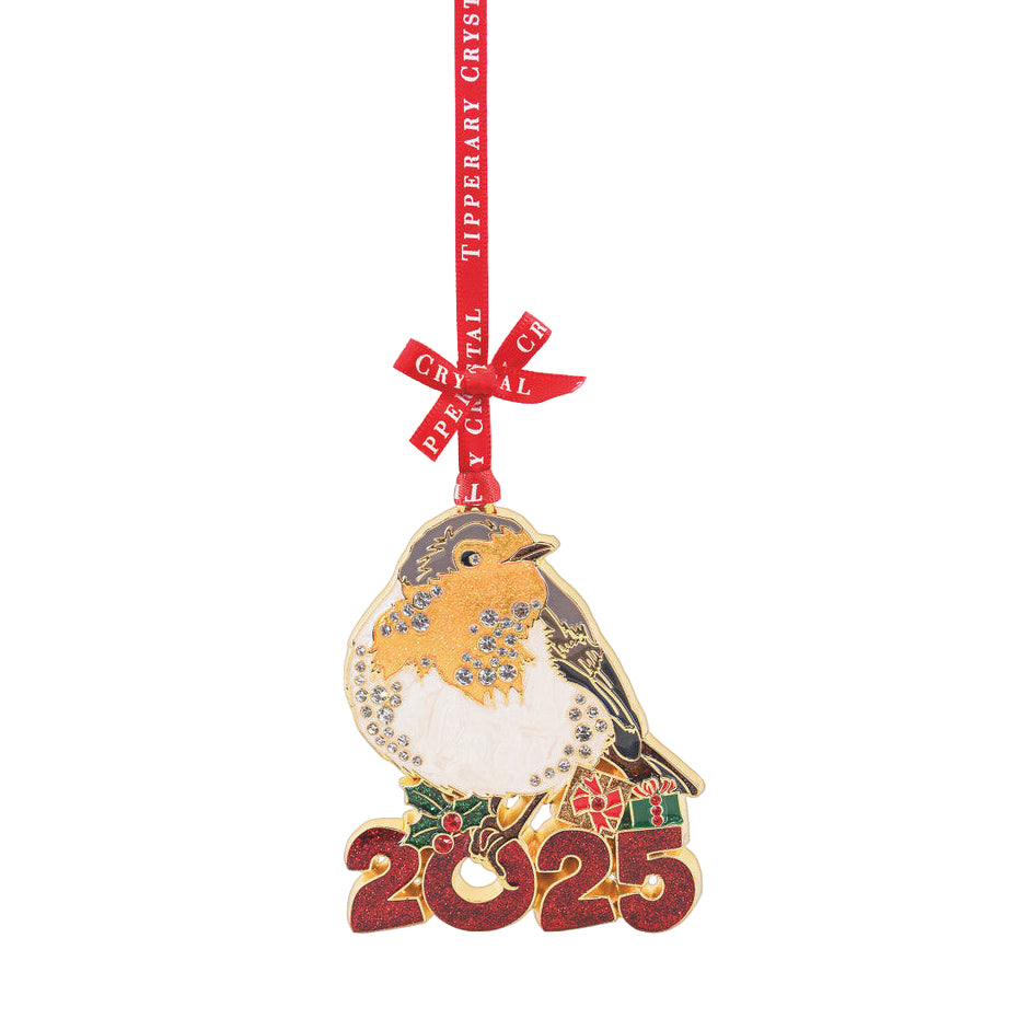 Tipperary Crystal Sparkle "2025" Robin Decoration