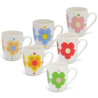 Tipperary Crystal - Heart Flowers Set of 6 Mugs