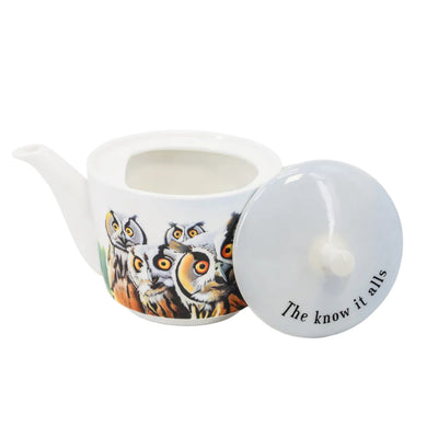 Tipperary Crystal Eoin O'Connor Beyond the Herd - Owl Teapot