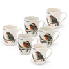 Tipperary Crystal - Christmas Robin Set of 6 Mugs