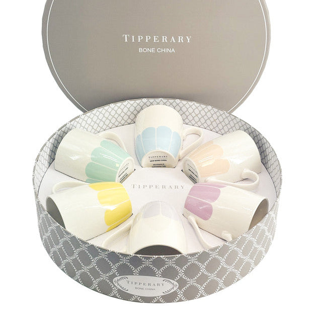Tipperary Crystal - Petals Set of 6 Mugs