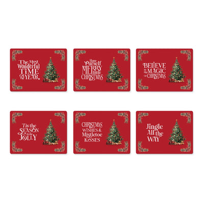 Tipperary Merry Little Christmas Placemats  - Set of 6