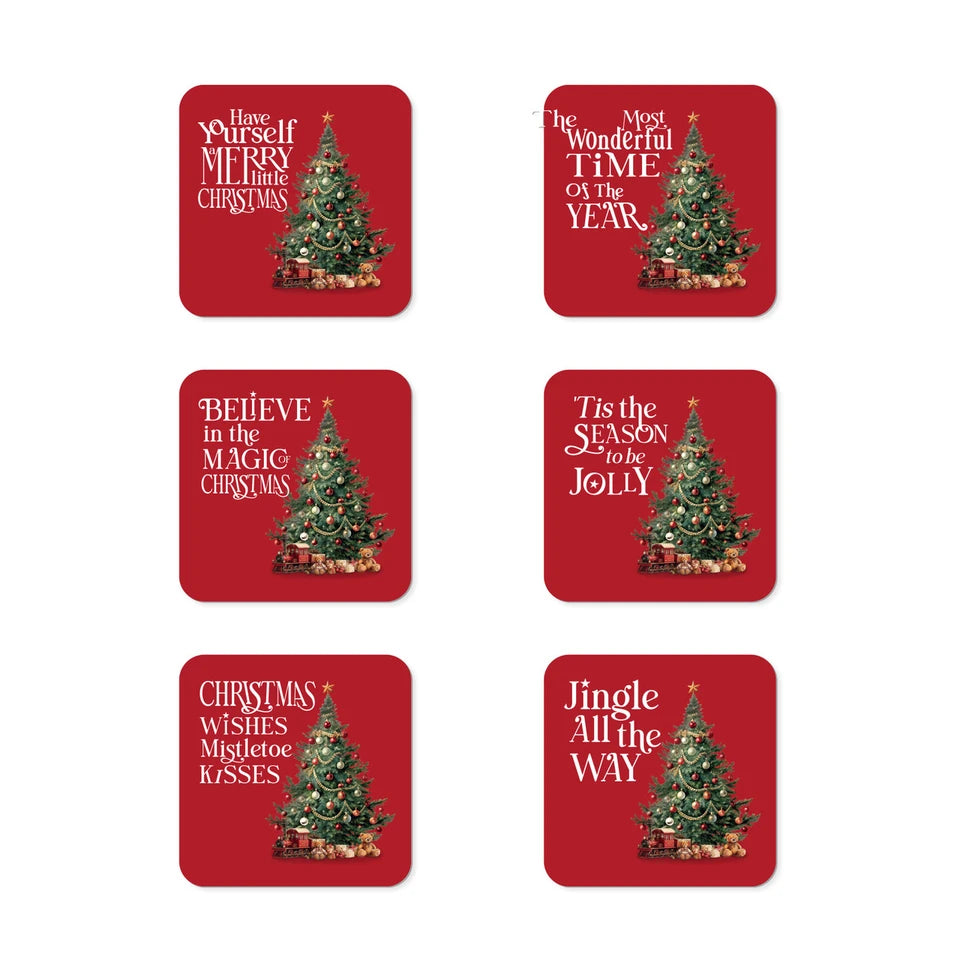 Tipperary Merry Little Christmas Coasters  - Set of 6