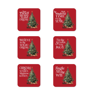 Tipperary Merry Little Christmas Coasters  - Set of 6