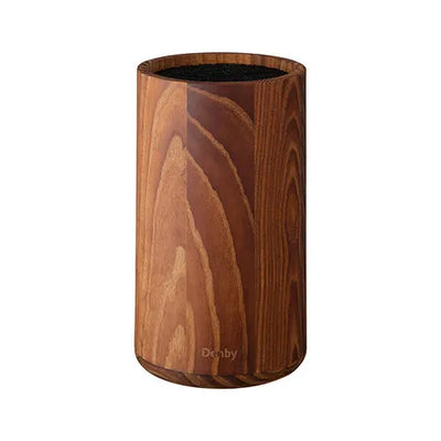 Denby Carbonised Ash Wood 6 Piece Knife Block Set