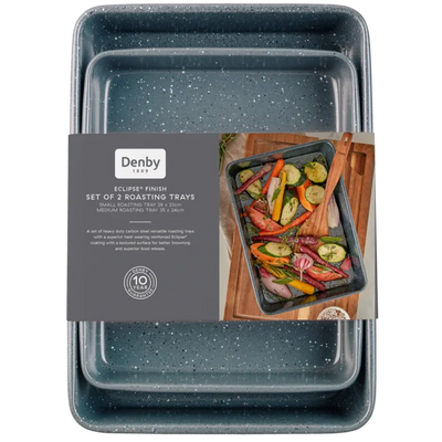 Denby Eclipse Non Stick 2 Piece Roasting Tray Set