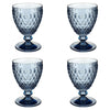 Villeroy and Boch Boston Coloured White Wine Goblet Blue Set of 4