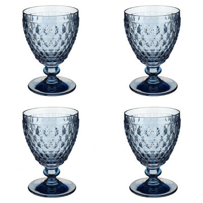 Villeroy and Boch Boston Coloured White Wine Goblet Blue Set of 4