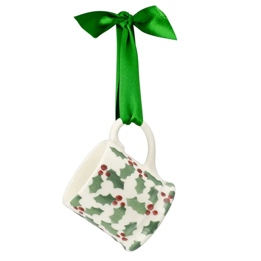 Emma Bridgewater Tiny Scattered Holly Tiny Mug Decoration