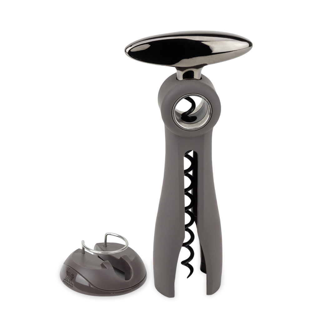 Peugeot Salma Corkscrew with foil-cutter base: Basalt