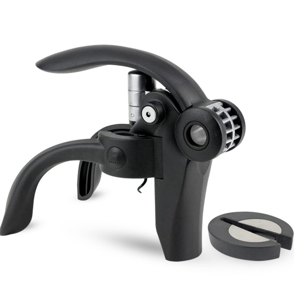 Peugeot Baltaz Dark Lever corkscrew with black foil-cutter, 14cm