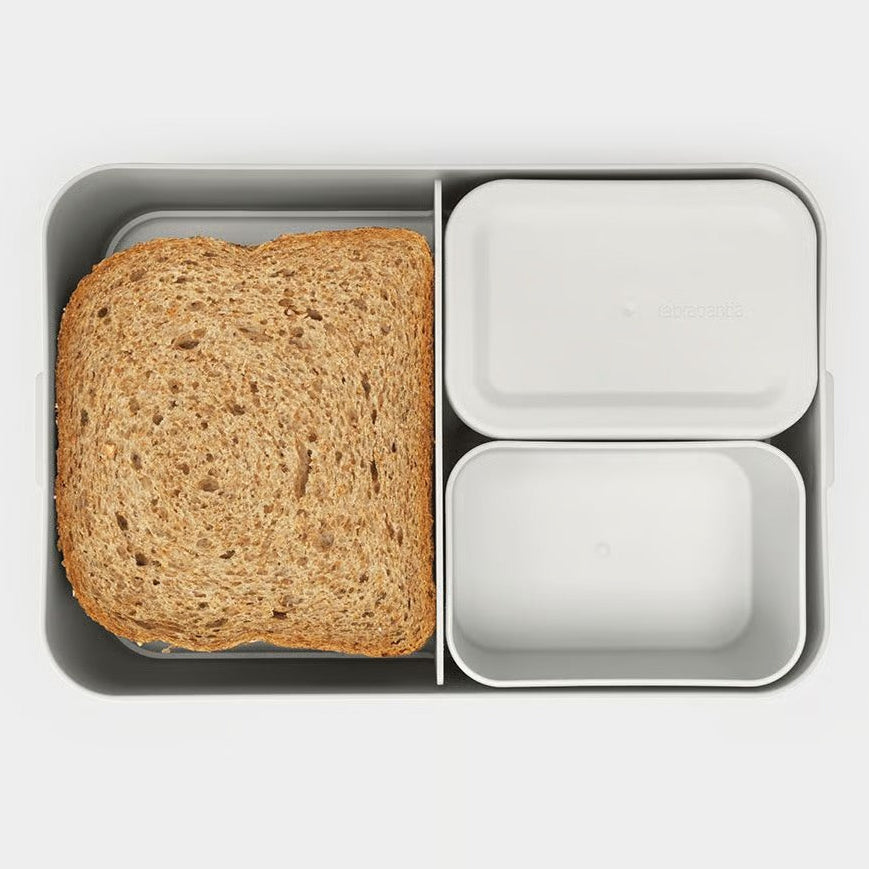 Brabantia Make & Take Lunch Box Bento, Large - Light Grey