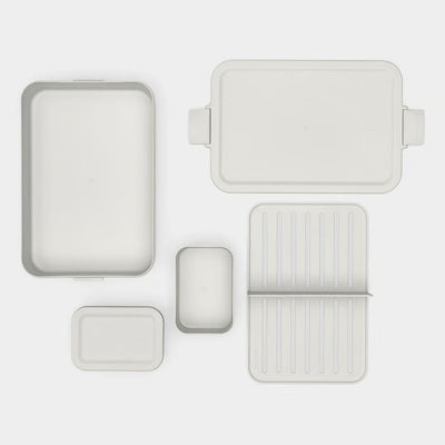 Brabantia Make & Take Lunch Box Bento, Large - Light Grey
