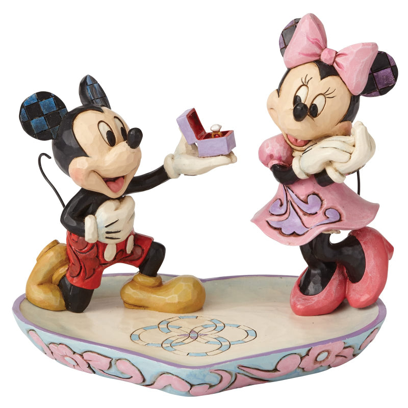 Disney Traditions Mickey Proposing to Minnie Figurine: 4055436