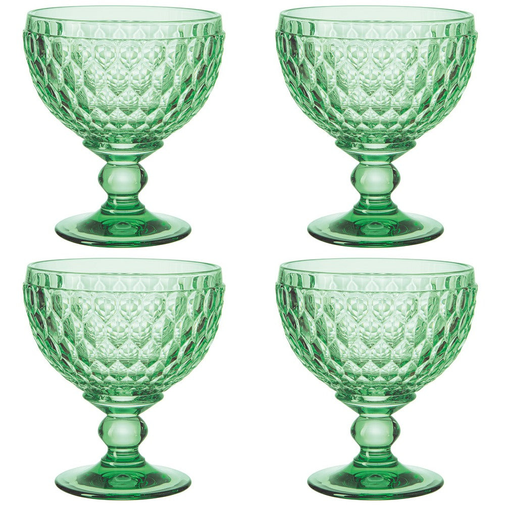 Villeroy and Boch Boston Coloured Champagne / Dessert Bowl Green Set of 4