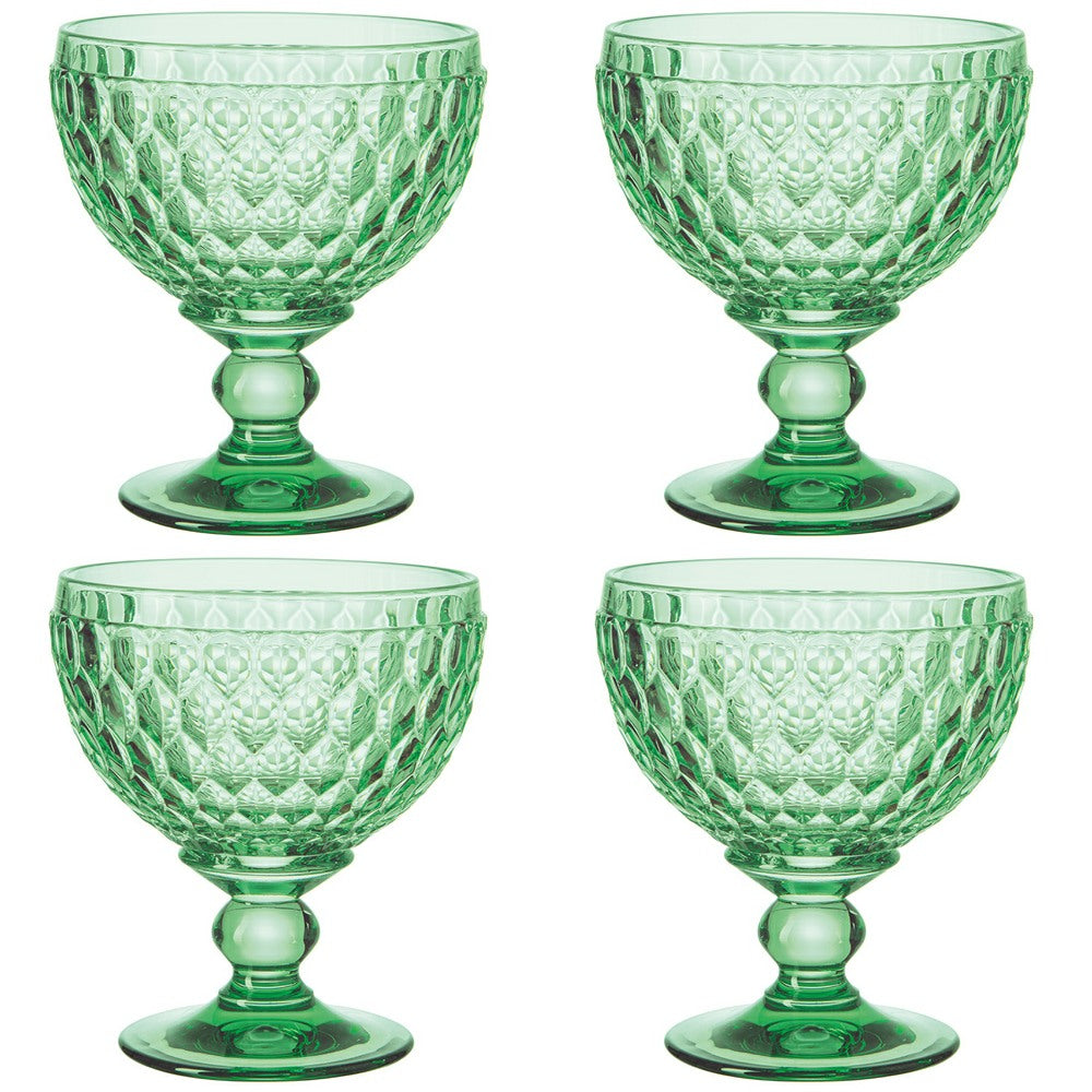 Villeroy and Boch Boston Coloured Champagne / Dessert Bowl Green Set of 4