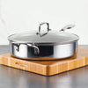 Circulon ScratchDefense 3 ply Clad 30cm Stainless Steel Non Stick Frying Pan + Glass Lid