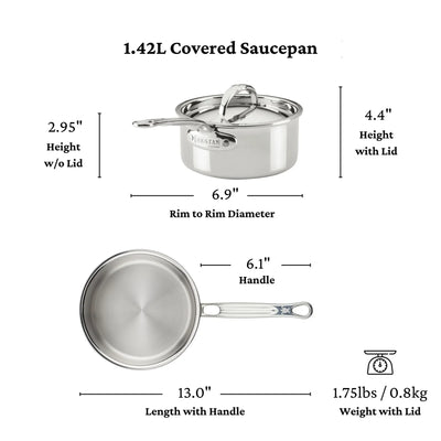 Hestan ProBond Luxe Stainless Steel 10 Piece Saucepan Set